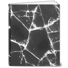Dark Patch Art Crack Construction 8  X 10  Hardcover Notebook