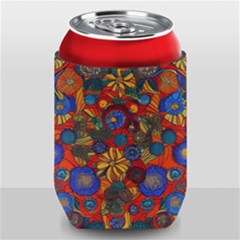 Mid Century Retro Floral 1970s 1960s Pattern 69 Can Holder