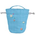 Custom Any Text Name Photo Pizza Swim rings  Drawstring Bucket Bag View2