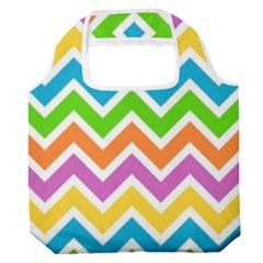Chevron Pattern Design Texture Premium Foldable Grocery Recycle Bag