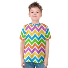 Chevron Pattern Design Texture Kids  Cotton T-shirt