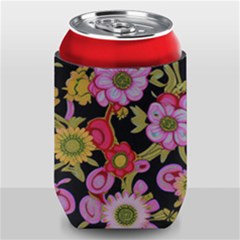 Mid Century Retro Floral 1970s 1960s Pattern 70 Can Holder