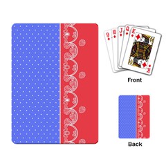 Lace Dots With Rose Purple Playing Cards Single Design