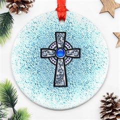 Cross Round Ornament (two Sides)