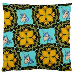 Orange Unicorn Large Cushion Case (single Sided) 