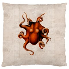 Here There Be Monsters Large Cushion Case (single Sided) 