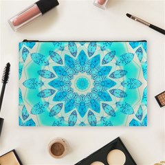 Blue Ice Goddess, Abstract Crystals Of Love Cosmetic Bag (large)