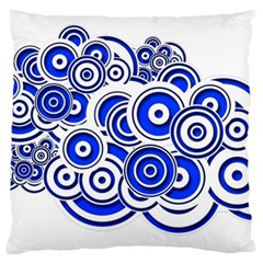 Trippy Blue Swirls Large Cushion Case (single Sided) 