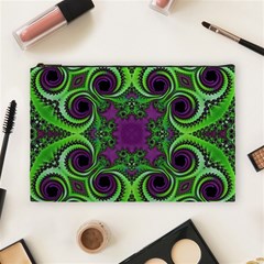 Purple Meets Green Cosmetic Bag (large)