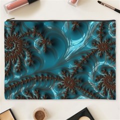 Glossy Turquoise  Cosmetic Bag (xxxl)