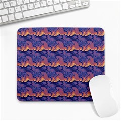 Pink Blue Waves Pattern Large Mousepad