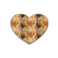 Butterflies Rubber Coaster (heart) 