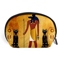Anubis, Ancient Egyptian God Of The Dead Rituals  Accessory Pouches (large) 