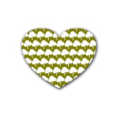 Tree Illustration Gifts Rubber Coaster (heart) 