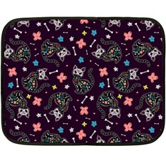 Dia De Los Gatos Mini Fleece Blanket (single Sided)