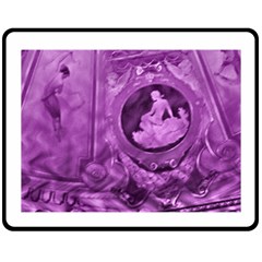Vintage Purple Lady Cameo Fleece Blanket (medium) 