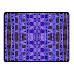 Blue Black Geometric Pattern Fleece Blanket (small)