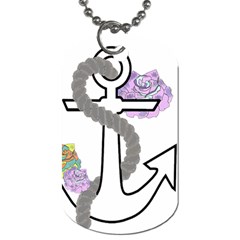 2 Combo Flowersa  Dog Tag (one Side)