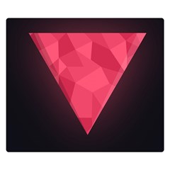 Geometric Triangle Pink Double Sided Flano Blanket (small) 