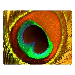 Peacock Feather Eye Double Sided Flano Blanket (large) 