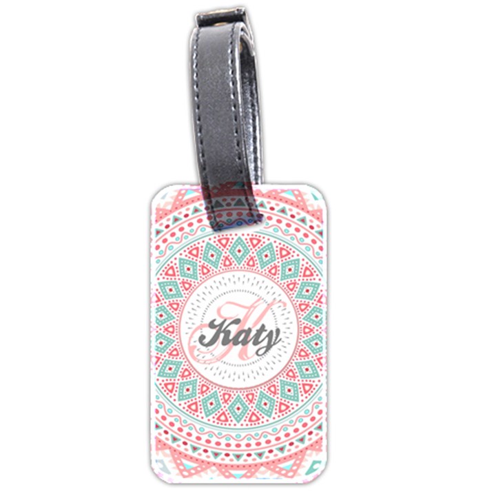 pattern tribal blue pink Luggage Tag (Two Sides)