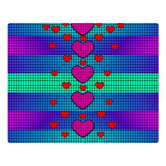 Hearts Weave Double Sided Flano Blanket (large) 