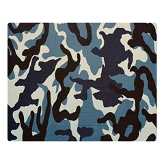 Blue Water Camouflage Double Sided Flano Blanket (large) 