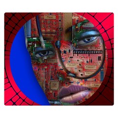 Display Dummy Binary Board Digital Double Sided Flano Blanket (small) 