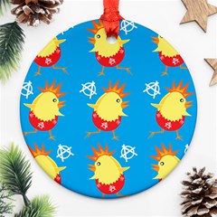 Easter Chick Round Ornament (two Sides)