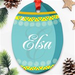 Easter Egg Hunter Oval Ornament Front