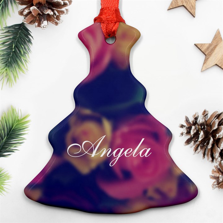 Vintage Monogram Flower Ornament (Christmas Tree) 
