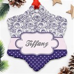 Pattern Purple 2 Ornament (Snowflake) Front