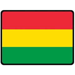 Rasta Colors Red Yellow Gld Green Stripes Pattern Ethiopia Fleece Blanket (large) 