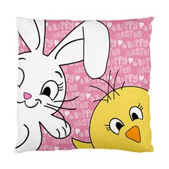 Easter Bunny And Chick  Standard Cushion Case (one Side)