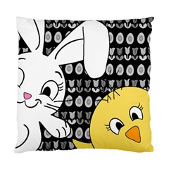 Easter Bunny And Chick  Standard Cushion Case (one Side)
