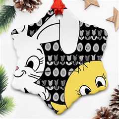 Easter Bunny And Chick  Ornament (snowflake)