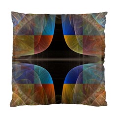 Black Cross With Color Map Fractal Image Of Black Cross With Color Map Standard Cushion Case (one Side)