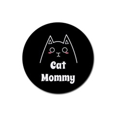 Love My Cat Mommy Rubber Coaster (round) 