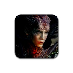 Digital Fantasy Girl Art Rubber Coaster (square) 