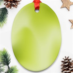Green Soft Springtime Gradient Ornament (oval)