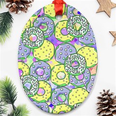 Donuts Pattern Ornament (oval)