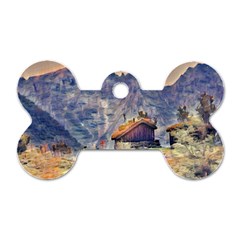 Impressionism Dog Tag Bone (one Side)