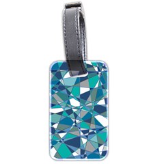 Abstract Background Blue Teal Luggage Tags (two Sides)