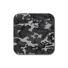 Camouflage Pattern Disguise Army Rubber Coaster (square) 