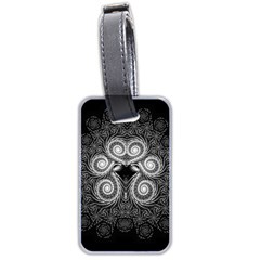 Fractal Filigree Lace Vintage Luggage Tags (two Sides)