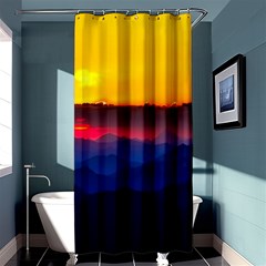 Austria Landscape Sky Clouds Shower Curtain 36  X 72  (stall) 