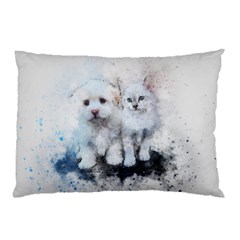 Cat Dog Cute Art Abstract Pillow Case