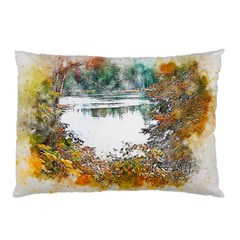 River Water Art Abstract Stones Pillow Case