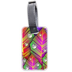 Abstract Background Colorful Leaves Luggage Tags (two Sides)