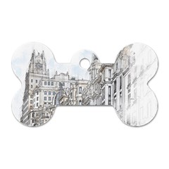 Architecture Building Design Dog Tag Bone (one Side)